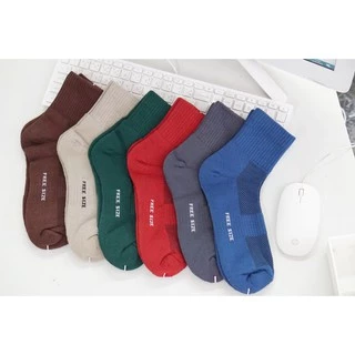 ถุงเท้าเนื้อผ้า เท้า 41- 47 Eu Cotton 100% - สี ดำ เทาเข้ม เทาอ่อน เพิ่มความหนา พิเศษ