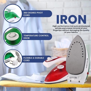 เตารีดไอน้ำไฟฟ้าแบบพกพา Soarin travel iron เตารีดราคาประหยัด รีดเสื้อผ้านอกสถานที่