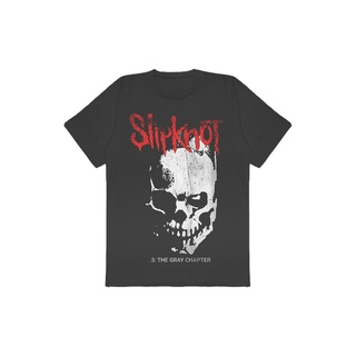 เสื้อยืดพิมพ์ลายแฟชั่น ย้อนยุคเสื้อยืด พิมพ์ลาย Dopamin Slipknot สีเทาS-5XL