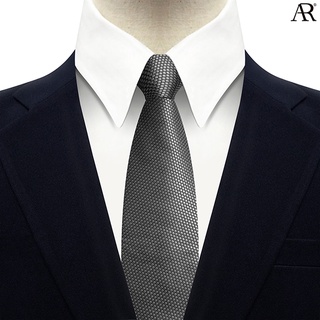 ANGELINO RUFOLO Necktie(NTM-กฟ.137) เนคไทผ้าไหมทออิตาลี่คุณภาพเยี่ยม ดีไซน์ Circle Beehive สีเทา/สีกรมท่า