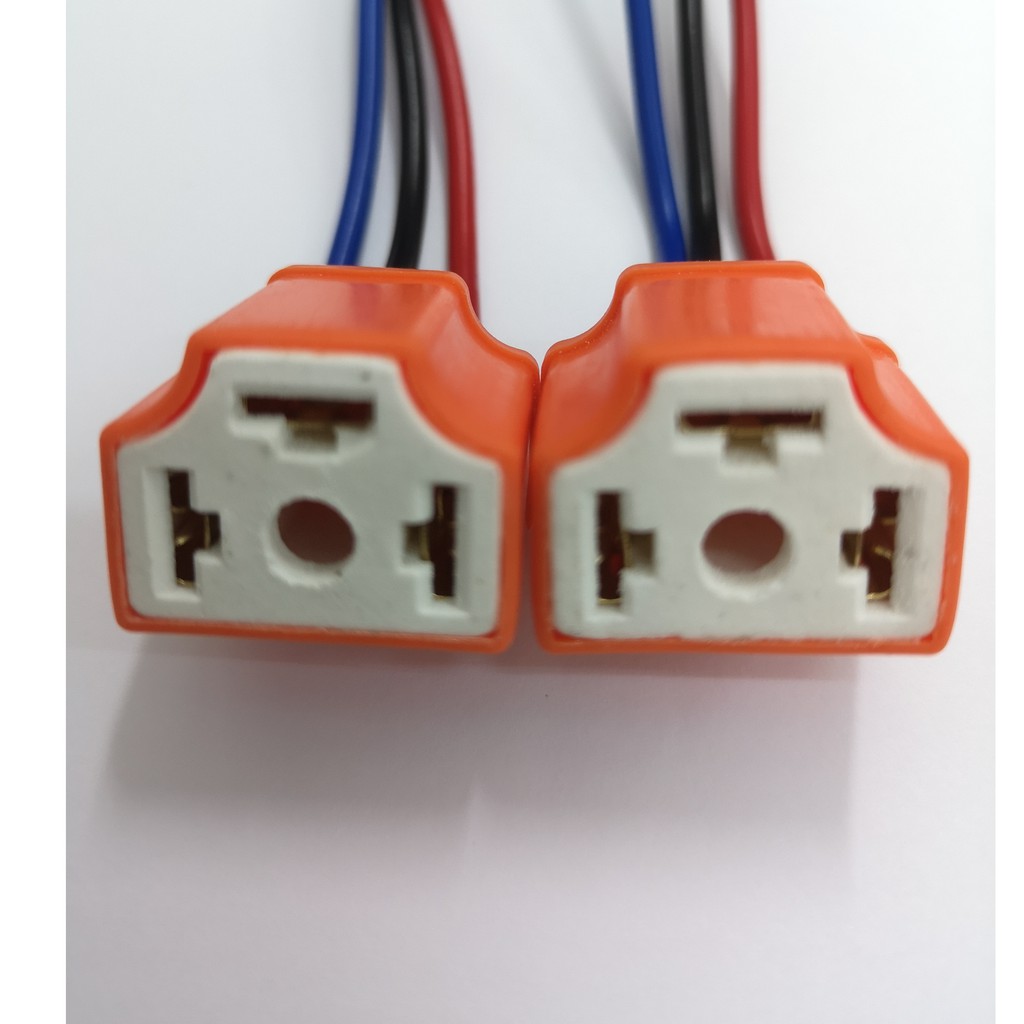 (2 ชิ้น) ซ็อกเก็ต h4 หัวซ็อกเก็ตโคมไฟ LC135 NEW V4 V5 V6 / Y15ZR CERAMIC MATERIAL