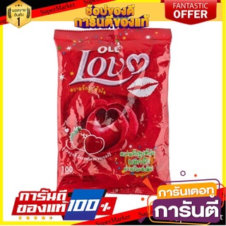 🧂HOT🧂 Ole โอเล่ เลิฟสวีท ลูกอม รสสตรอเบอรี่ แพ็คละ100เม็ด Love Sweet Strawberry Candy ⚡นิยม⚡