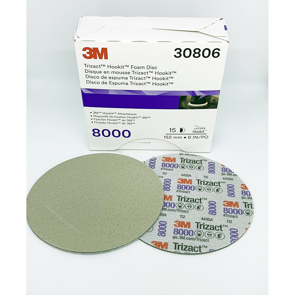 3m กระดาษทรายกลมไตรแซ ค Trizact 6 สำหร บข ดผ วเคล ยร งานข ดเคล อบส เบอร P8000 จำนวน 1 กล อง 15 แผ น Shopee Thailand