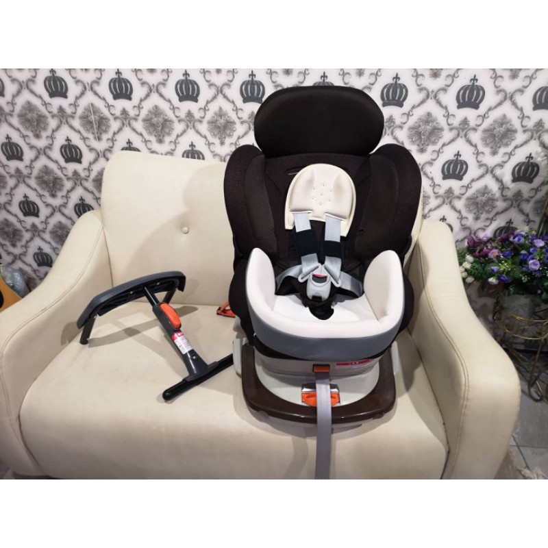 คาร์ซีท Aprica รุ่น Marshmallow W Grand Thermo สีเทา (สภาพดี)