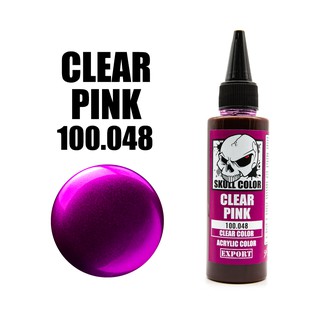 Skull Color 048 Clear Pink สีสูตร Acrylic ผสมสำเร็จสำหรับแอร์บรัช ขนาด 60ml.