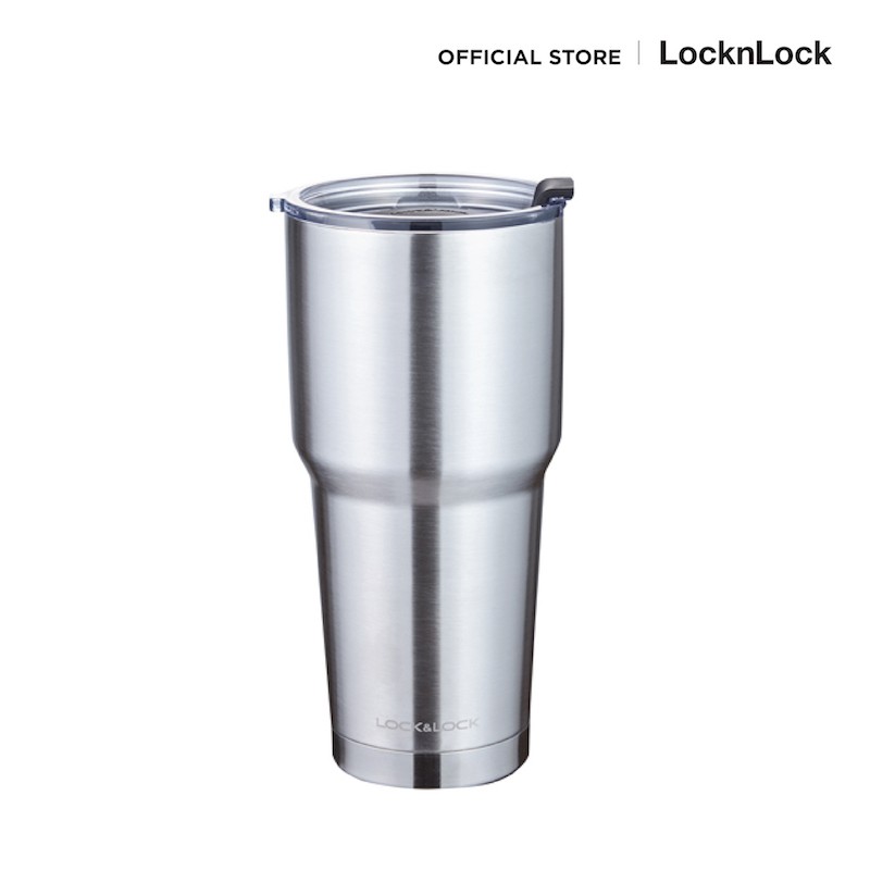 LocknLock แก้วน้ำเก็บความร้อน-เย็น Swing Tumbler 880มล. สีเงิน  รุ่น LHC4138SLV
