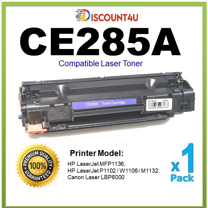 Discount4u .. ตลับหมึกเลเซอร์เทียบเท่า Toner CE285A 285A 85A For HP LaserJet P1102/P1102w/P1005 /P15