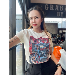 เสื้อยืด Harley-Davidson Womens Retro Bike Graphic Tee