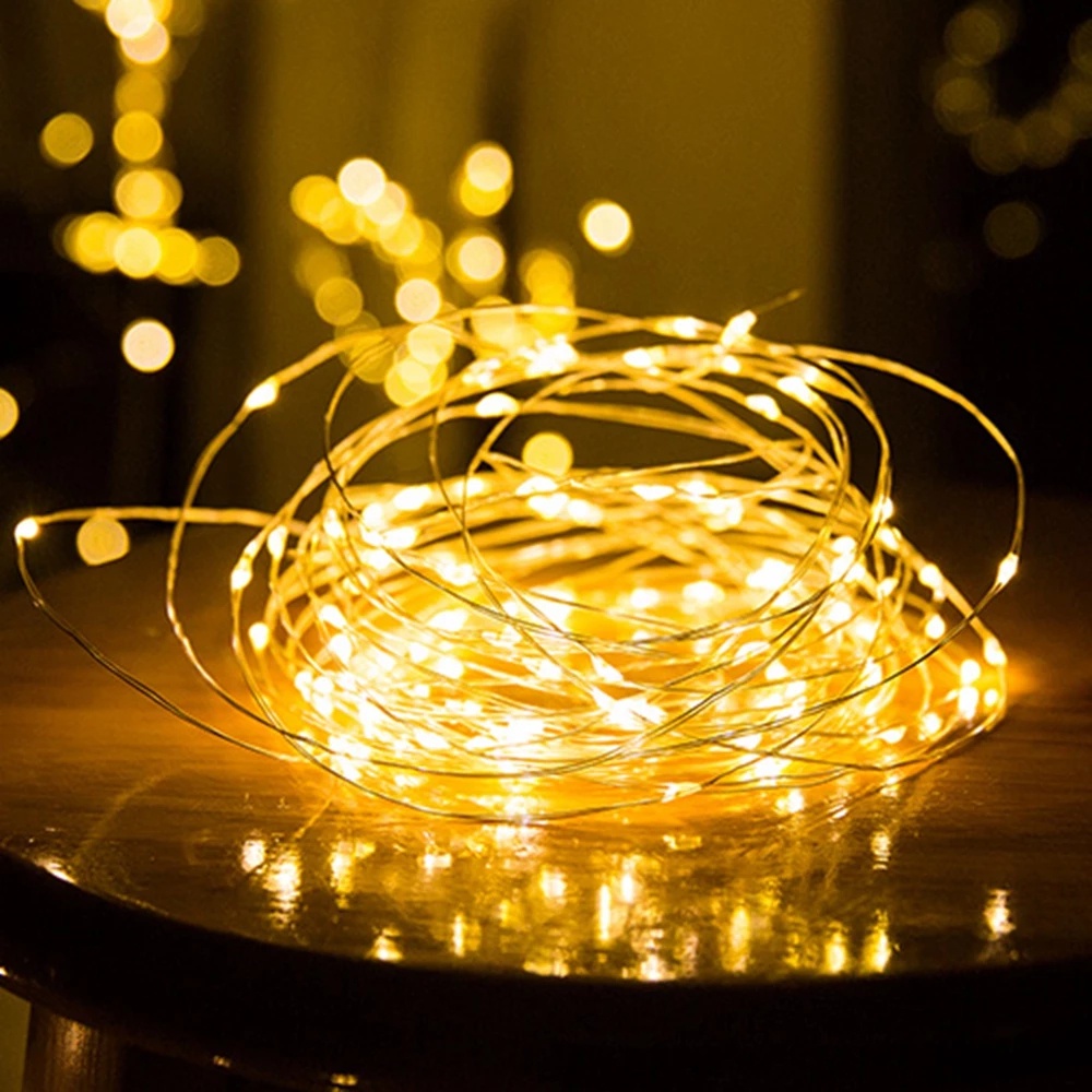 สายไฟ Led 5 เมตร 10 เมตร 20 เมตร 50 / 100 / 200 Led ป้องกันน้ําสําหรับตกแต่งงานปาร์ตี้