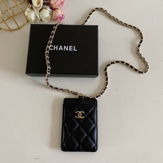 กระเป๋าใส่การ์ด ชาแนล card holder with chain Hiend 1:1 Size 11.5cm