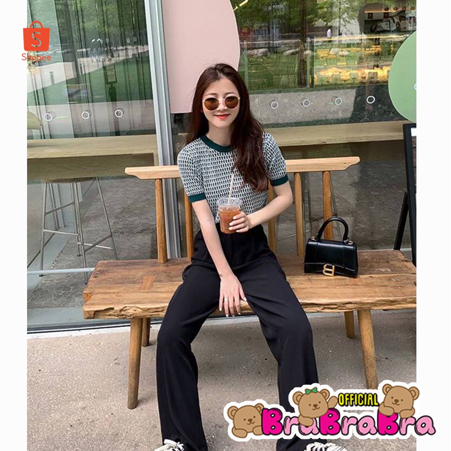 🧸💦𝑩𝒓𝒂𝑩𝒓𝒂𝑩𝒓𝒂⛱️🧸 #f-073 เสื้อยืดไหมพรม คอกลม แขนสั้น ผ้าดีมาก