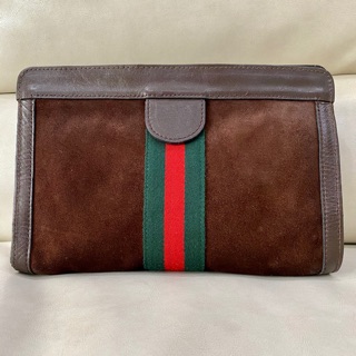 Gucci vintage clutch redgreen