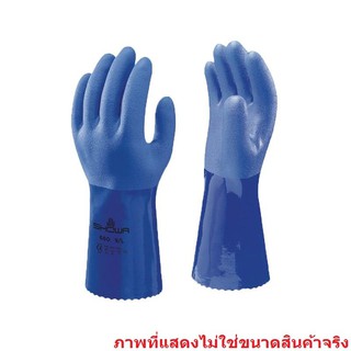 ถุงมือนิรภัย XL น้ำเงิน โชวา 21SWA660 Safety gloves XL Blue Showa 21SWA660