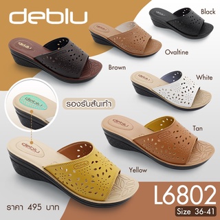 L6802 รองเท้าแตะ หญิง แบบสวม แบบหนีบ deblu เดอบลู นุ่มนิ่ม เพื่อสุขภาพ น้ำหนักเบา ของแท้ 100%