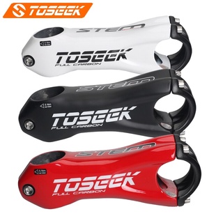 Toseek อะไหล่แฮนด์คาร์บอนเส้นผ่าศูนย์กลาง 31.8 มม. 10 องศา 80/90/100/110 มม. สําหรับจักรยานเสือภูเขา 132 กรัม