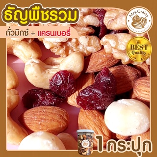 ถั่วรวม แครนเบอรี่ 1 กระปุก 255 g Mixed Nuts Cranberry  ถั่วอบ ถั่วรวม ถั่วผสม ถั่วคลีน ถั่วรวมอบ แครนเบอรี่ ผลไม้อบแห้ง