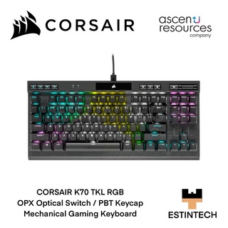 Keyboard (คีย์บอร์ด) Corsair K70 TKL RGB OPX Optical Switch/PBT Caps Mechanical Gaming Keyboard ของใหม่ประกัน 2ปี