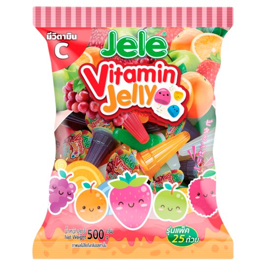 Jele Vitamin Jelly เจเล่ วิตามิน เจลลี่ ขนมเยลลี่คาราจีแนนผสมน้ำองุ่น