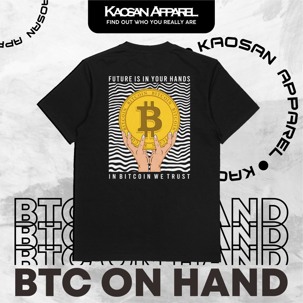 เสื้อยืด Crypto "Bitcoin On Hand" - เสื้อยืด Cryptocurrency / เสื้อยืด Crypto / เสื้อยืด Crypto / เส