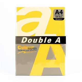 กระดาษการ์ดสี A4 120แกรม สีส้ม (แพ็ค50แผ่น) Double A A4 color card paper, 120 grams orange (50 sheets / pack) Double A