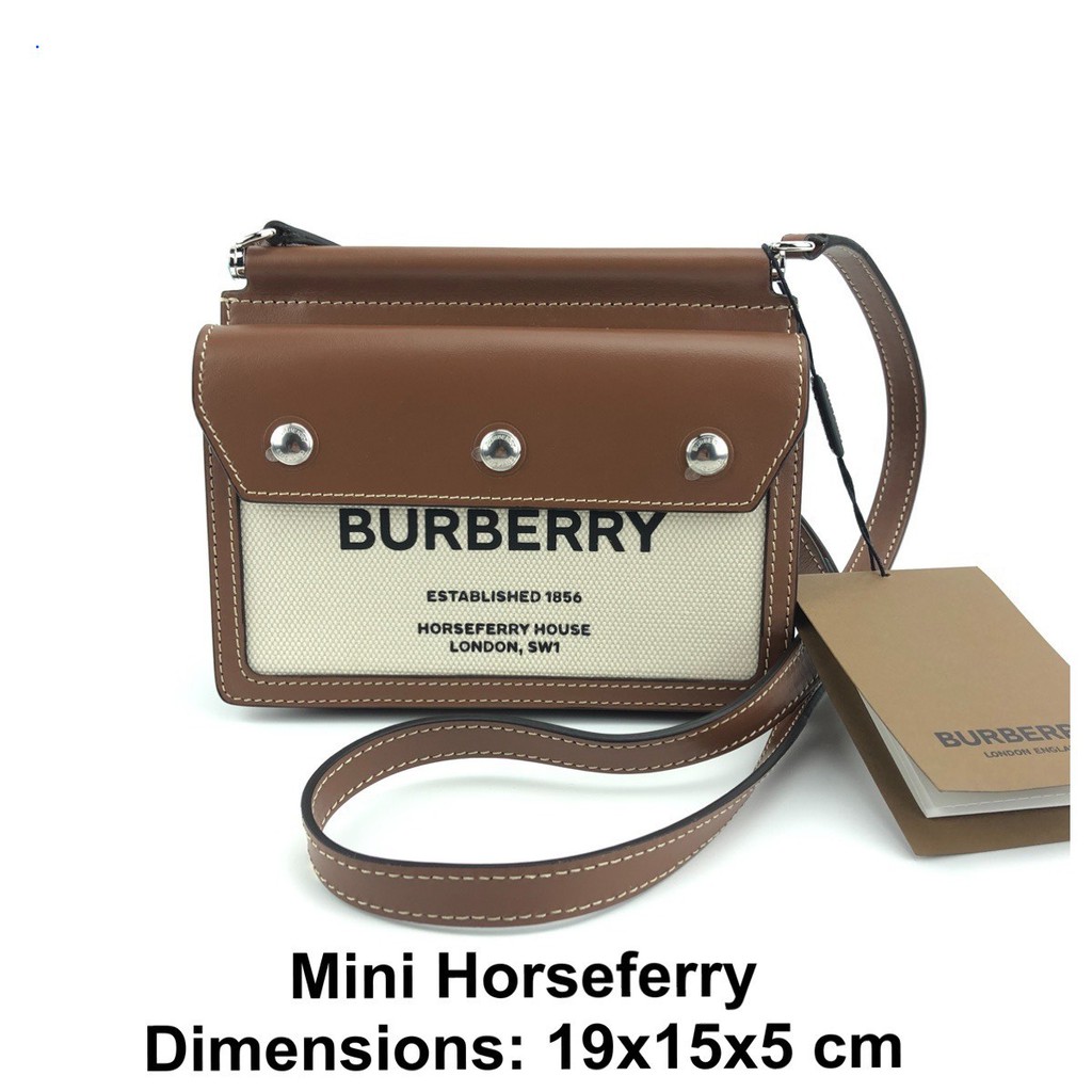 BURBERRY Mini Horseferry Bag ของแท้ 100% [ส่งฟรี] | Shopee Thailand