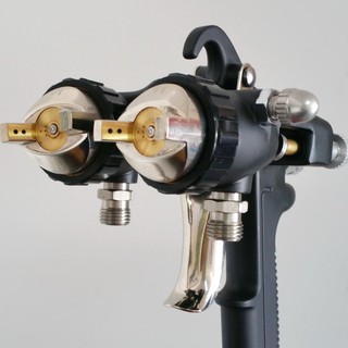 double nozzle spray gun,double head spray gun Nano Chrome Paint Sprayer , Dual Head Pneumatic Sprayer Painting Tools