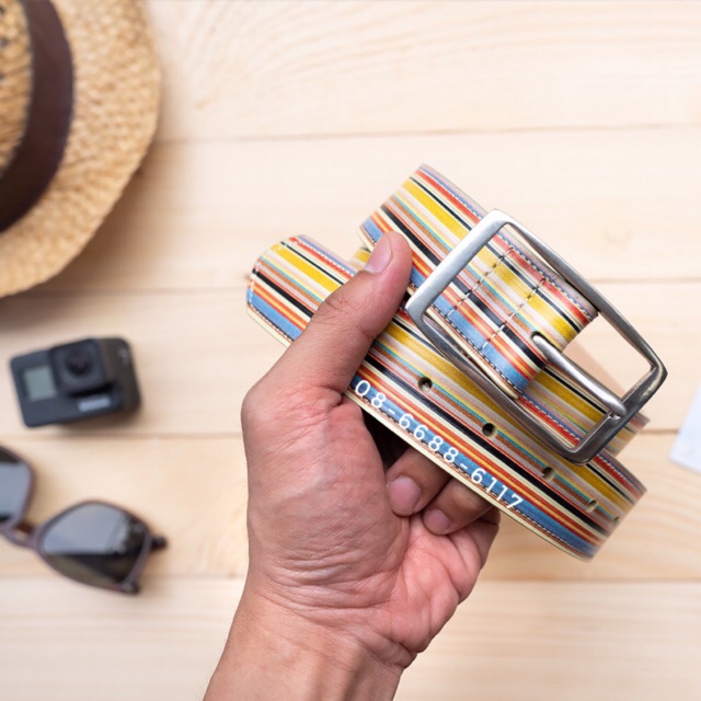 เข็มขัด Paul Smith Multi Stripe Belt ของแท้จากอังกฤษ 🔻 พร้อมส่ง