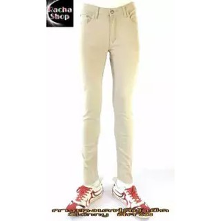 กางเกงชิโน กางเกงขายาวผู้ชาย เดฟสีผ้ายืด Skinny Size ละเอียด 28-36