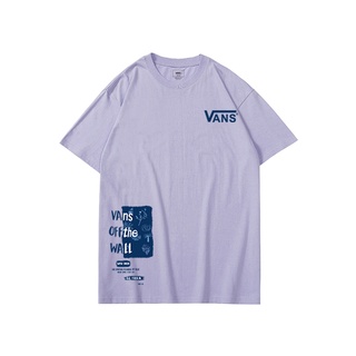 Vans ใหม่ เสื้อยืดลําลอง ผ้าฝ้าย แขนสั้น คอกลม พิมพ์ลาย สําหรับคู่รักS-5XL