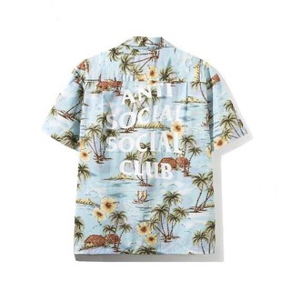 ANTI SOCIAL SOCIAL CLUB HAWAII COCONUT PALM PRINTED SHORT SLEEVE SHIRT เสื้อฮาวาย เสื้อเชิ้ตแขนสั้น แอนตี้โซเชียลคลับ