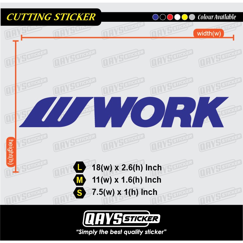 สติ๊กเกอร์ 1 ชิ้น WORK EMOTION สติ๊กเกอร์บังลม สติ๊กเกอร์ตัดสติ๊กเกอร์กลางแจ้ง