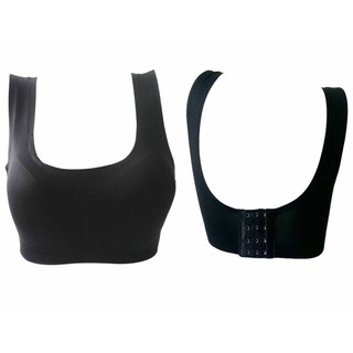 Anda Zcret Seamless Sport Bra สปอร์ตบรา หลังตะขอ (สีดำ)