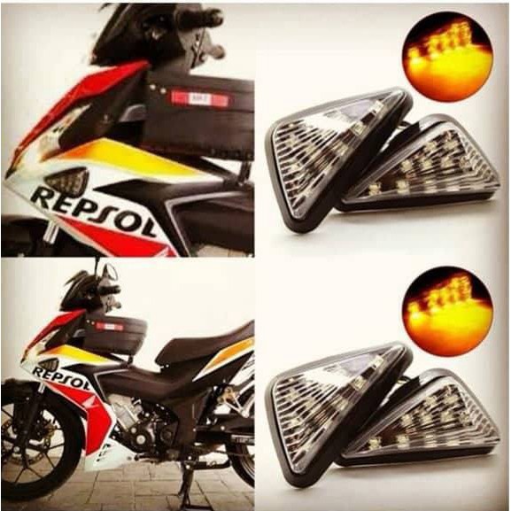 FAIRING LED SIGNAL โคมไฟ RSX RS150 V1-V2 V3 R25 RR150 R15 ZX150 FZ150 Y15ZR ด้านข้าง depan tepi kepu