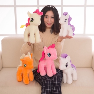 ตุ๊กตายูนิคอร์น My Little Pony ผ้ากํามะหยี่ขนนิ่ม ขนาด 25 ซม. สีรุ้ง สําหรับเด็กผู้หญิง