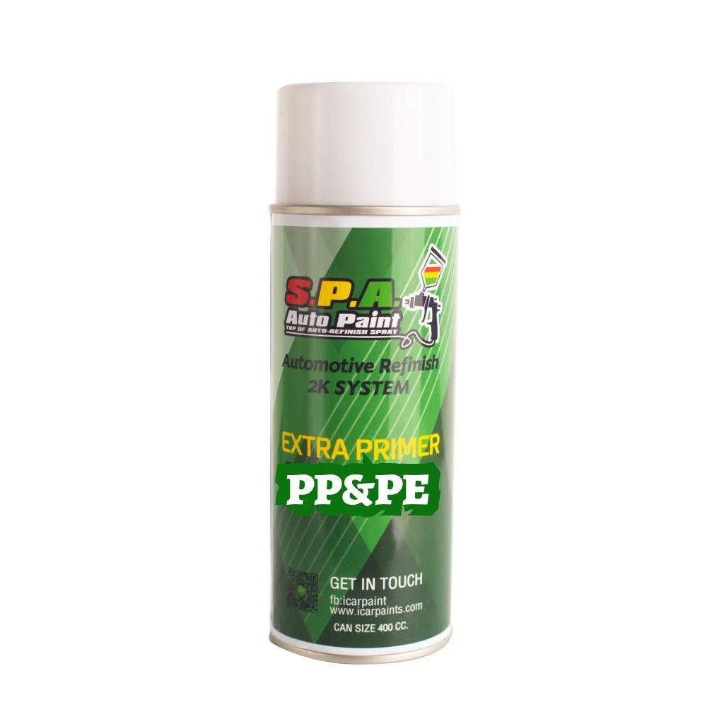 สีสเปรย์รองพื้นพลาสติกเกรดพรีเมี่ยม S.P.A 3185 PP&PE Primer สีใส