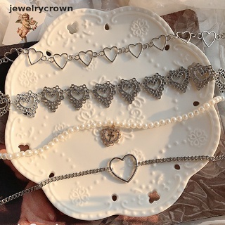 [jewelrycrown] สร้อยคอโชคเกอร์ จี้รูปหัวใจ สไตล์โกธิค เครื่องประดับ สําหรับผู้หญิง