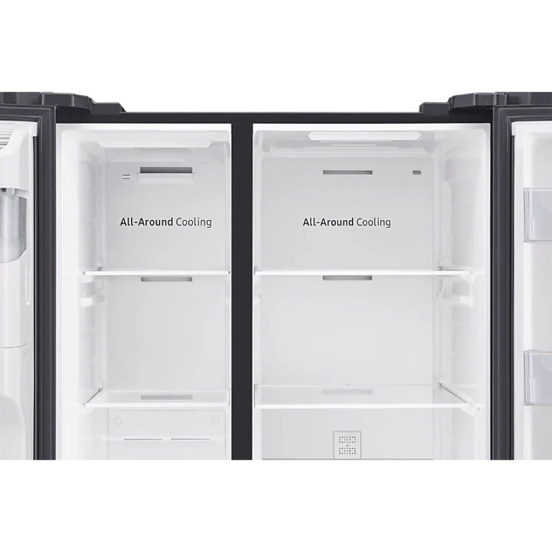 SAMSUNG ตู้เย็นไซด์บายไซด์ (Side By Side) 21.8 คิว รุ่น RS64T5F01B4/ST Family Hub, 616 L RS64T5F01B4
