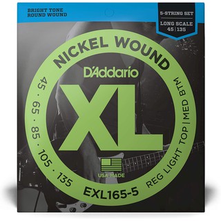 DAddario EXL165-5 Nickel Wound 45-135  สายเบส  5 String  ของแท้