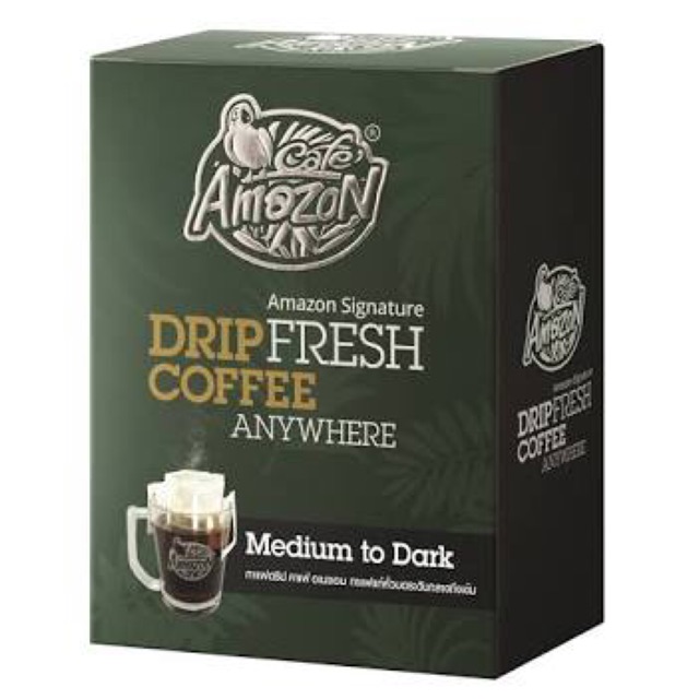 กาแฟดริป Café Amazon [Amazon Signature Drip Fresh Coffee] Shopee Thailand