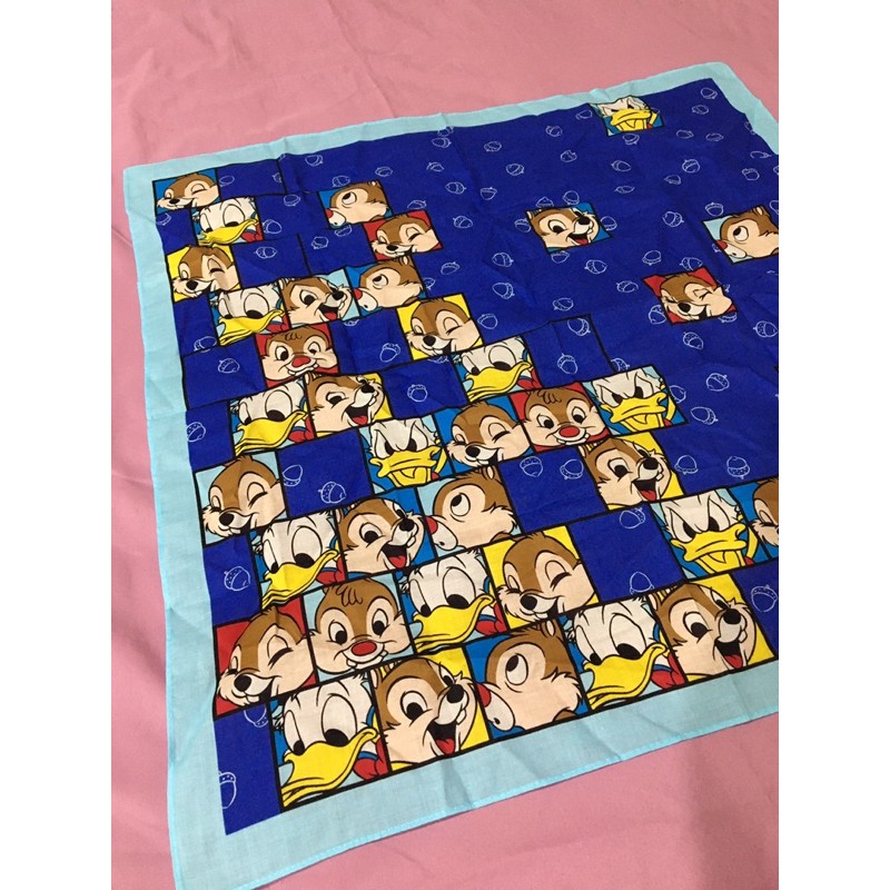 ผ้าเช็ดหน้าดิสนีย์มือหนึ่ง DISNEY DONALD VS CHIP ‘N’ DALE BANDANA Size 21x21 มือ1