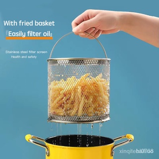 หม้อทอดเฟรนฟราย หม้อทอด Deep Fryer Kitchen Accessories Tool French Fries Chicken Legs Ham Sausage