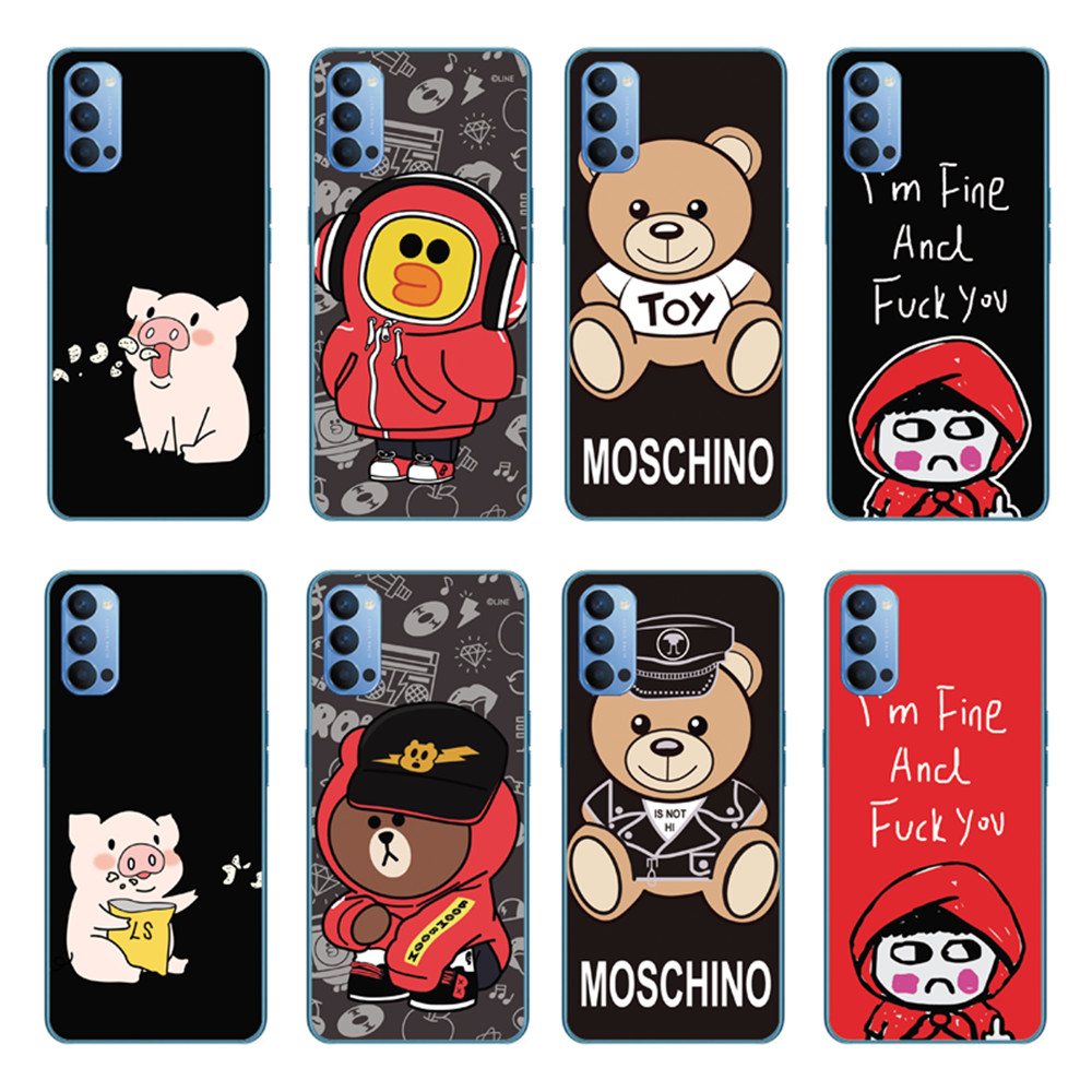 Cover Compatibile per Xiaomi Redmi Note 10 4G/Note 10s Silicone con Disegni Motivo Nero Gomma Antiurto Case Ultrasottile Resistente Protettiva Bumper Custodia per Uomo Donna Luna Rossa