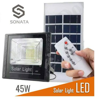 SONATAไฟโซล่าเซลล์ Solar Light LED แสงขาวไฟสปอตไลท์ 45W