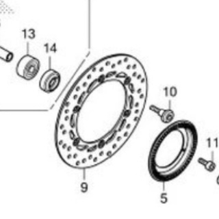 45351-K0B-T01 จานดิสก์เบรกหน้า (SUNSTAR) Honda For za300 (2018-2020)แท้ศูนย์