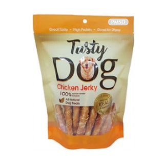 Pet8 Tasty Dog Chicken Jerky ขนมสุนัข ไก่กรอบพันแท่งครันชี่ใหญ่ 280 G