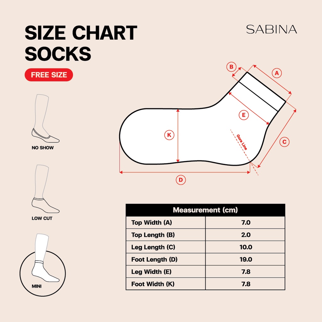 Sabina ซาบีน่า ถุงเท้า รุ่น Basic รหัส SZR069SD สีเทา — صورة 3