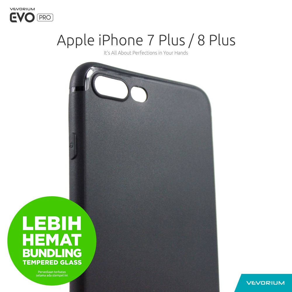 เคสนิ่ม ลาย Vevorium EVO PRO สําหรับ Apple iPhone 8 Plus 7 Plus กระจกนิรภัย