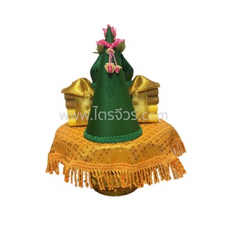 พานกรวย พานขมา พานขอขมา ธูป เทียน เทียนแพ เบอร์ 3 สีทอง
