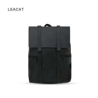 Leacat ใหม่ กระเป๋าเป้สะพายหลัง กระเป๋านักเรียน หนัง ความจุขนาดใหญ่ อเนกประสงค์ สไตล์วินเทจ สําหรับผู้หญิง และผู้ชาย