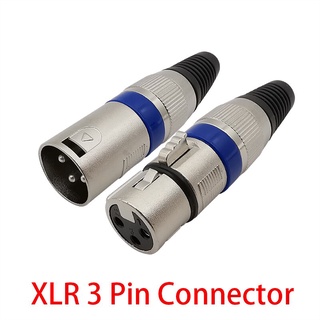 อะแดปเตอร์แปลงเสียงไมโครโฟน ตัวผู้ ตัวเมีย 3Pin XLR 3P XLR เป็นแจ็ค สําหรับเครื่องขยายเสียง 1 คู่